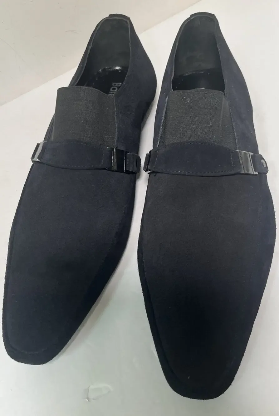 Baldinini Dark Blue Suede Silver Buckle Men’s Loafer US Size 11 Italy